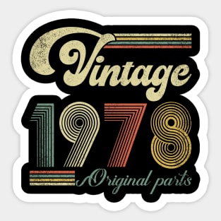 Retro Vintage 1978 46th Birthday Gift Men Women 46 Years Old Sticker